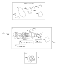 Briggs & Stratton 106232-0145-H7 - Briggs & Stratton Horizontal Engine Cylinder Head, Gasket Set
