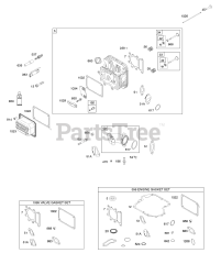 Briggs & Stratton 21R707-0035-B5 - Briggs & Stratton Vertical Engine Cylinder Head, Gasket Set - Engine, Gasket Set - Valve, Intake Manifold, Valves