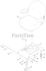 Toro 74874 (X 4850) - Toro 48" Titan Zero-Turn Mower (SN: 400000000 - 409239999) Seat Pan Assembly