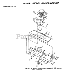 Weed Eater WE F350 E - Weed Eater Tiller (1999) TRANSMISSION