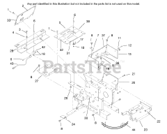 Toro 73428 (312-8) - Toro Garden Tractor (SN: 089000001 - 089000499) (1998) Hoodstand, Console