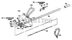 Green Machine 1940 - Green Machine String Trimmer Upper Tube and Handle