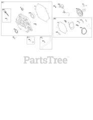 Briggs & Stratton 25T237-0330-H7 - Briggs & Stratton Horizontal Engine Crankcase Cover/Sump and Lubrication Group