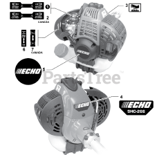 Echo SHC-266 - Echo Shaft Hedge Trimmer (SN: T44012001001 - T44012999999)
