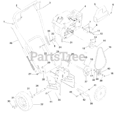 Ariens 932103 (ST 624) - Ariens 24" Snow Blower, 6hp Tecumseh (SN: 000101 & Above)