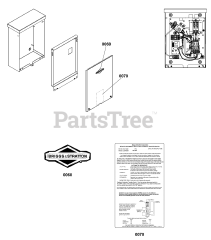Briggs & Stratton 040674-00 - Briggs & Stratton 20kW Home Standby Generator with 100 Amp ATS Decals Group - ATS Informational