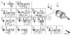 Honda GX120 UT3X QXUZ (GCCJT) - Honda Engine, Made in Thailand (SN: GCCJT-1398594 - GCCJT-9999999) CRANKSHAFT