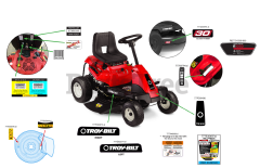 Troy-Bilt TB 30 B (13AC26JD023) - Troy-Bilt 30" Rear-Engine Riding Mower (2022) Label Map