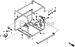 Honda EM3500X A (EA6) - Honda Generator, Made in Japan (SN: EA6-2000001 - EA6-3000000) FRAME (EM, EB)