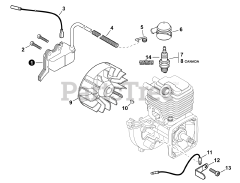 Echo SRM-225 - Echo String Trimmer (SN: U00713001001 - U00713999999) Ignition