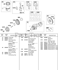 Briggs & Stratton 589447-0308-E2 - Briggs & Stratton Horizontal Engine Piston, Rings, Connecting Rod, Crankshaft, Flywheel