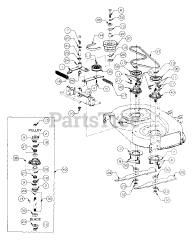Cub Cadet 2135 (13A-214F100) - Cub Cadet Garden Tractor (SN: 326006 & Above) 38-inch Spindle Assembly Serial No. 359000 And Below
