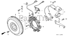 Honda H5518 NA2/D (TZAC) - Honda Multi-Purpose Tractor, Made in Japan (SN: TZAC-3500001 - TZAC-3599999) FLYWHEEL