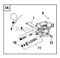 Briggs & Stratton 020363-0 - Briggs & Stratton 2,700 PSI Pressure Washer Pump Service Parts (205816GS)