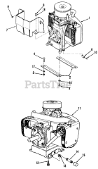 Toro 91-20KS02 (D-200) - Toro Lawn Tractor (1979) Engines And Mounting Hardware