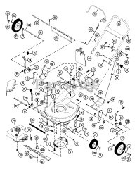 Ariens 911005 (LM 21) - Ariens 21" Push Walk-Behind Mower, 4hp Tecumseh (SN: 000101 - 002500)