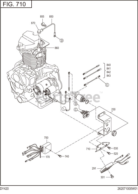 Subaru Robin DY420DS7080 DY42