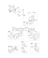 Briggs & Stratton 125602-0114-E2 - Briggs & Stratton Vertical Engine Air Cleaner, Exhaust System