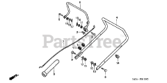 Honda HS621 AS/D (SZAN) - Honda 21" Snow Blower, Made in Japan (SN: SZAN-1130001 - SZAN-1130378) HANDLEBAR