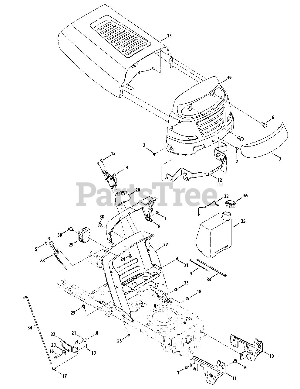 Craftsman 247.289010 (13AN771S099) Craftsman LT1500 Lawn Tractor