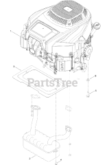 Toro 74777 (MX 6050) - Toro 60" TimeCutter Zero-Turn Mower (SN: 400000000 - 401399999) Engine and Muffler Assembly