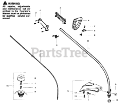 Poulan Pro PP 110 - Poulan Pro String Trimmer Drive Shaft &amp; Cutting Head
