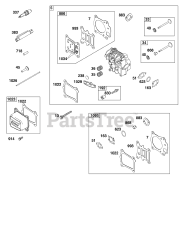 Briggs & Stratton 122Q02-0211-H1 - Briggs & Stratton Vertical Engine Cylinder Head Group