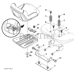 Poulan Pro XT 195H42 LT (960420072-01) - Poulan Pro Lawn Tractor (2010-03)