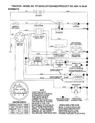 Poulan Pro PP 165H42 A - Poulan Pro Lawn Tractor (1998) SCHEMATIC