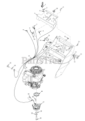 Scag SWZT61H-22FSE - Scag 61" Walk-Behind Mower, 22hp Kawasaki (SN: T9000001 - T9099999) ELECTRICAL SYSTEM AND THROTTLE CONTROL - MANUAL START