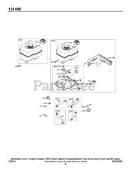 Briggs & Stratton 121412-0175-E2 - Briggs & Stratton Horizontal Engine Fuel Tank Group