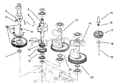 Toro 72041 (244-H) - Toro Yard Tractor (SN: 039000001 - 039999999) (1993) Crankshaft  Camshaft Assembly