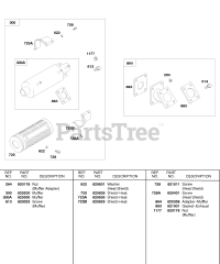 Briggs & Stratton 584447-0205-E2 - Briggs & Stratton Horizontal Engine Exhaust System