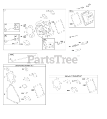 Briggs & Stratton 21Z114-0110-E1 - Briggs & Stratton Horizontal Engine Cylinder Head, Gasket Set - Engine, Gasket Set - Valve, Valves
