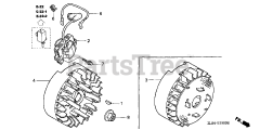 Honda GC135 QHA1 (GCAJ) - Honda Engine, Made in Japan (SN: GCAJ-1000001 - GCAJ-9999999) FLYWHEEL + IGNITION COIL