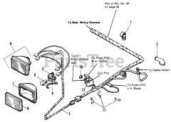 Simplicity 1691167 - Simplicity SunStar 48" Garden Tractor, 20hp Front Wiring Harness Group - Mfg Nos. 1691017 &amp; 1691018