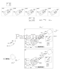 Briggs & Stratton 303447-1237-E1 - Briggs & Stratton Horizontal Engine Cylinder Head, Valves, Rocker Covers