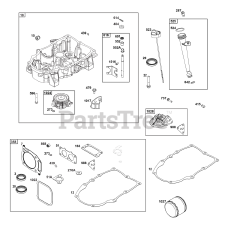 Briggs & Stratton 386777-0154-G1 - Briggs & Stratton Vertical Engine Crankcase Cover/Sump Group