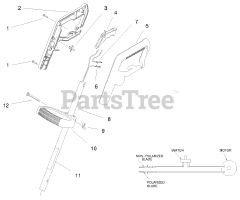 Toro 51308 - Toro 14" String Trimmer, Electric (SN: 210000001 - 210999999) (2001) Handle Assembly