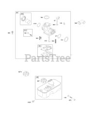 Briggs & Stratton 9J902-0368-E1 - Briggs & Stratton Vertical Engine Carburetor, Fuel Supply
