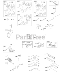 Briggs & Stratton 121602-0529-B1 - Briggs & Stratton Vertical Engine Brake, Controls, Governor Spring, Ignition