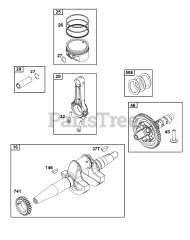 Briggs & Stratton 38E347-0124-01 - Briggs & Stratton Horizontal Engine Crankshaft Group