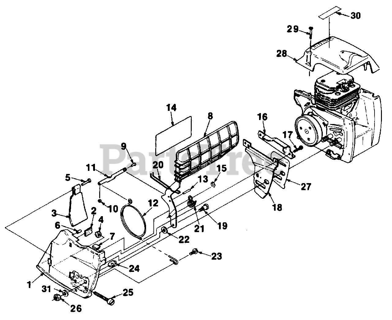Homelite 410 SL (UT10587B) Homelite Chainsaw Chain Brake Parts