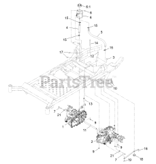 Exmark PNS720KC523 - Exmark 52" Pioneer S-Series Zero-Turn Mower, Kohler ZT720 (SN: 314000000 - 314999999) (2014) Hydraulic Assembly