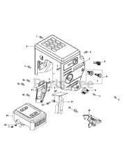 MTD 490-SUB - MTD Engine 490-SUB Muffler &amp; Controls