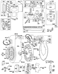 Briggs & Stratton 300421-0128-XX - Briggs & Stratton Horizontal Engine Carb,FuelTank,A/C,BlowerHsg