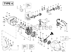Weed Eater FL - Weed Eater Featherlite String Trimmer, Type 4 Engine Assembly Type 4