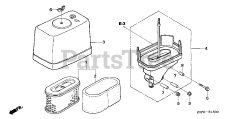Honda GXV340 UA2 DX3 (GJAMA) - Honda Engine, Made in USA (SN: GJAMA-1000001 - GJAMA-9999999) AIR CLEANER