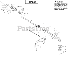 Electrolux/AYP SM 706 - Electrolux/AYP String Trimmer, Type 2 (2008-12) Shaft - Type2