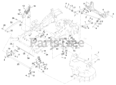 Exmark LZE751CKA524A2 - Exmark 52" Lazer Z E-Series Zero-Turn Mower, Kawasaki FX (SN: 404314159 - 406294344) (Rev B) (2019) Deck Lift Assembly